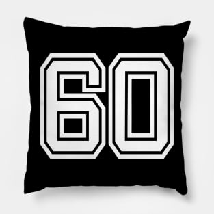 Number 60 for a sports team, group, or community T-Shirt Pillow