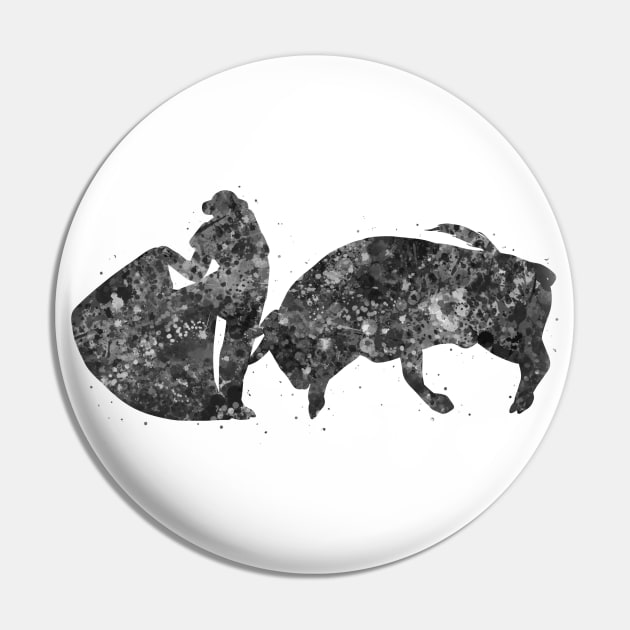 Matador black and white Pin by Yahya Art