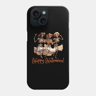 Glamour Ghouls Pretty Fashionable Skeletons Happy Halloween Phone Case