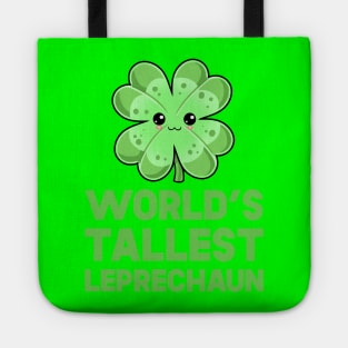 St Patricks Day World's Tallest Leprechaun Kawaii Cute Clover Tote