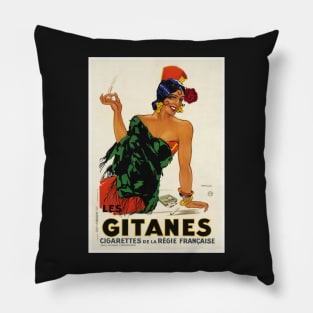 Retro poster - pub - vintage - Gitanes - Pillow