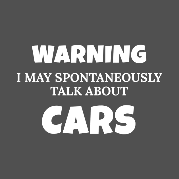 Car Enthusiast Gift Warning May Talk About Cars Gift by Tracy