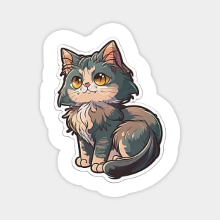 Majestic Maine Coon Cat Sticker Magnet