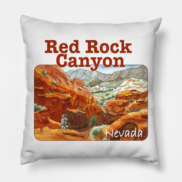 Red Rock Canyon, Nevada Pillow by MMcBuck