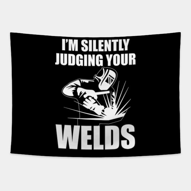 Welding Welder Metalsmith Iron Worker Judging Weld Tapestry by ChrisselDesigns