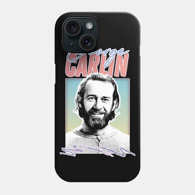 George Carlin / Retro Aesthetic Fan Art Design Phone Case by DankFutura