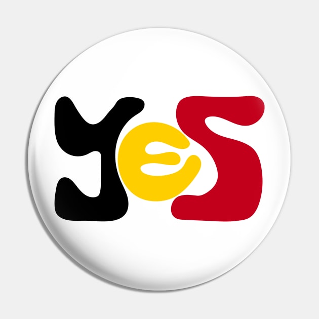 Yes to The Voice to Parliament Referendum Australia Aboriginal and Torres Straight Islander Pin by YourGoods