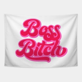 Boss Bitch Pink Aesthetic Tapestry