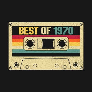 Best Of 1970 53rd Birthday Gifts Cassette Tape Vintage T-Shirt