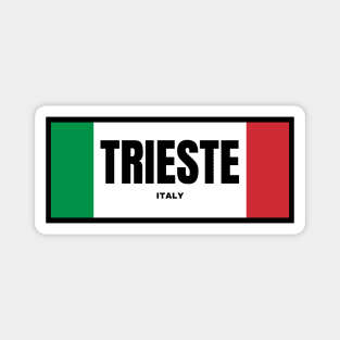 Trieste City in Italian Flag Colors Magnet