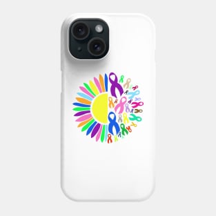 Awareness Ribbon Flower Phone Case