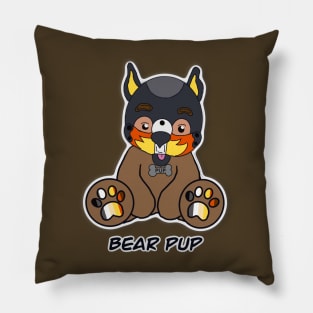 Bear pup pride Pillow