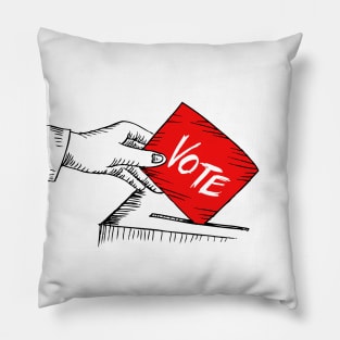 Vote Sketch Hand Drawn Pillow