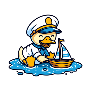 Sailor Duck at Sea: Nautical Adventures Await! T-Shirt