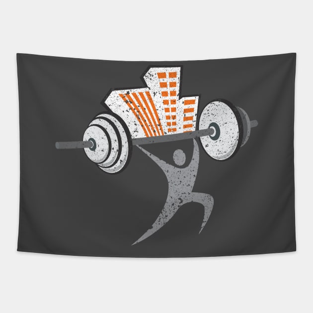 NeighborhoodTrainers Vintage Chest logo Tapestry by NeighborhoodTrainer