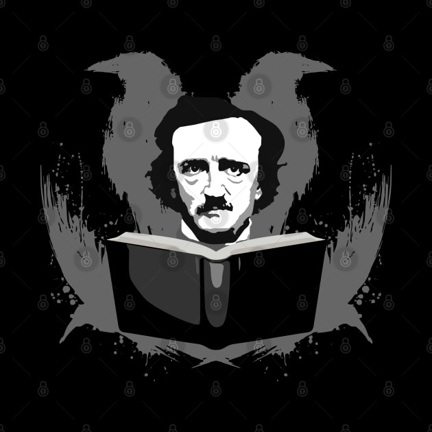 Edgar Allan Poe Ravens Inkblot by PCB1981