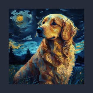 Golden Retriever Painting T-Shirt