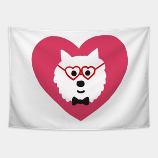 Westie Valentine Tapestry