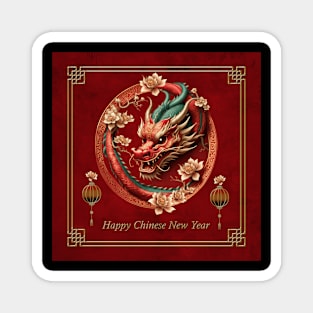 Happy new chinese dragon year Magnet