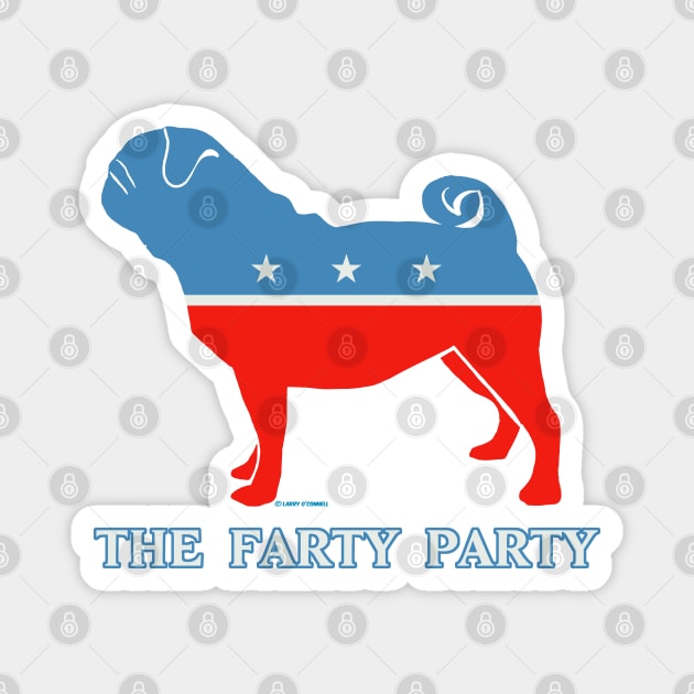 The Farty Party aka the Pug Party Magnet by FanboyMuseum