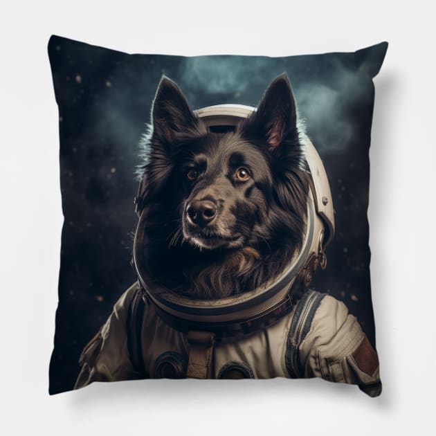 Astro Dog - Belgian Sheepdog Pillow by Merchgard