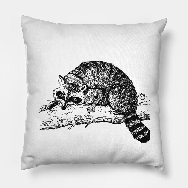 Skunk in his natural habitat Pillow by angipangi7