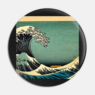 A Magnificent Ukiyo-e Wave Painting Pin