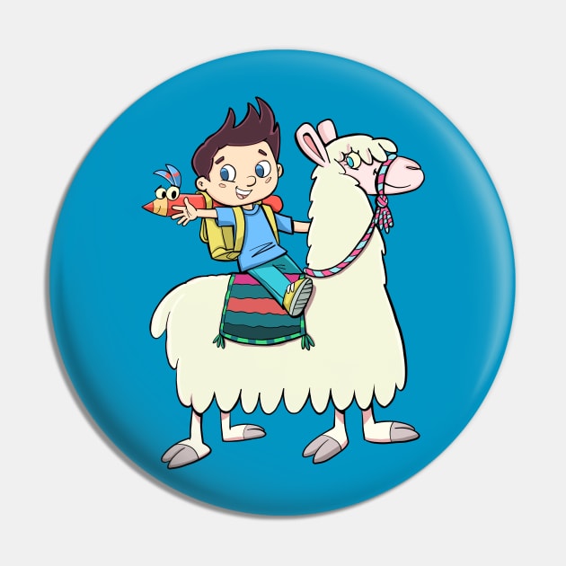 boy student riding a llama Pin by duxpavlic