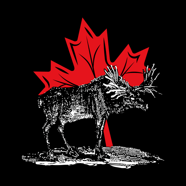 Canada Maple Leaf Moose Canadian by shirtsyoulike