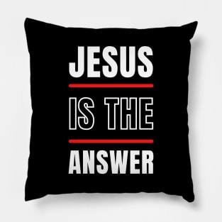 Jesus is the Answer | Christian Typography Pillow