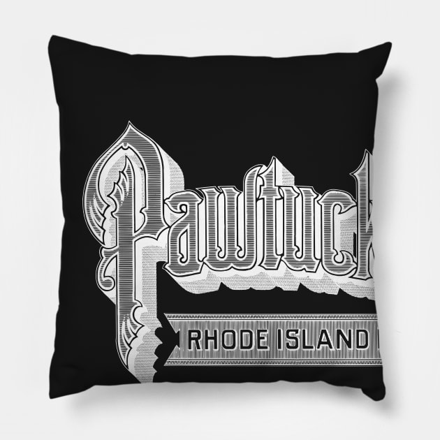 Vintage Pawtucket, RI Pillow by DonDota