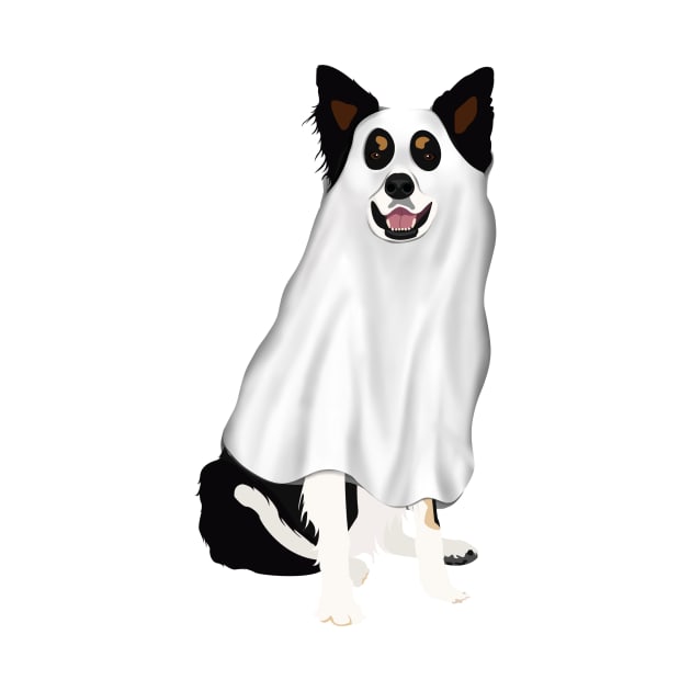 Halloween Ghost Border Collie Drawing Spooky by simonescha