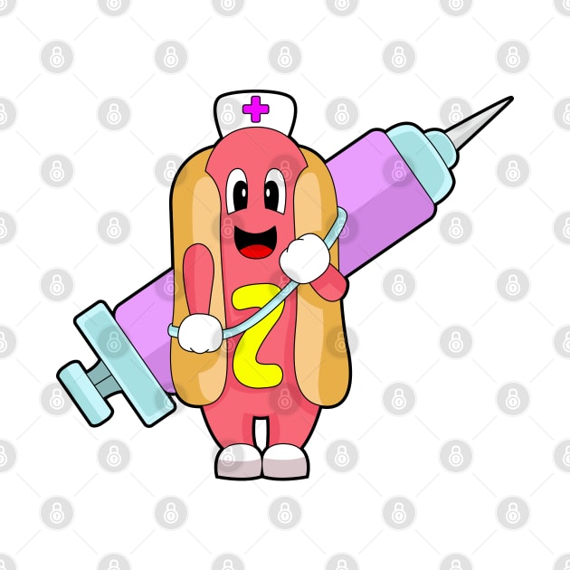 Hotdog Nurse Syringe by Markus Schnabel