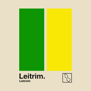 County Leitrim / Original Retro Style Minimalist Poster Design T-Shirt