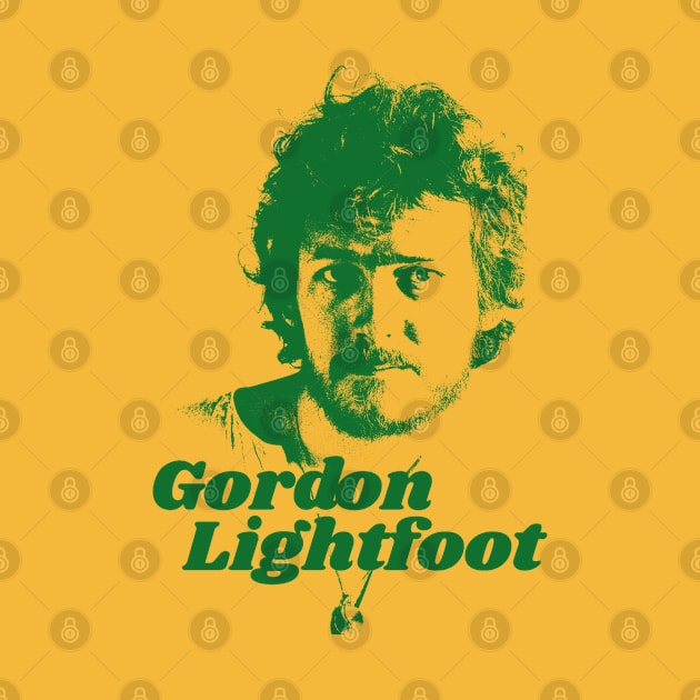 Gordon Lightfoot Tribute in Green - Also in Red, Black and Blue by hauntedjack