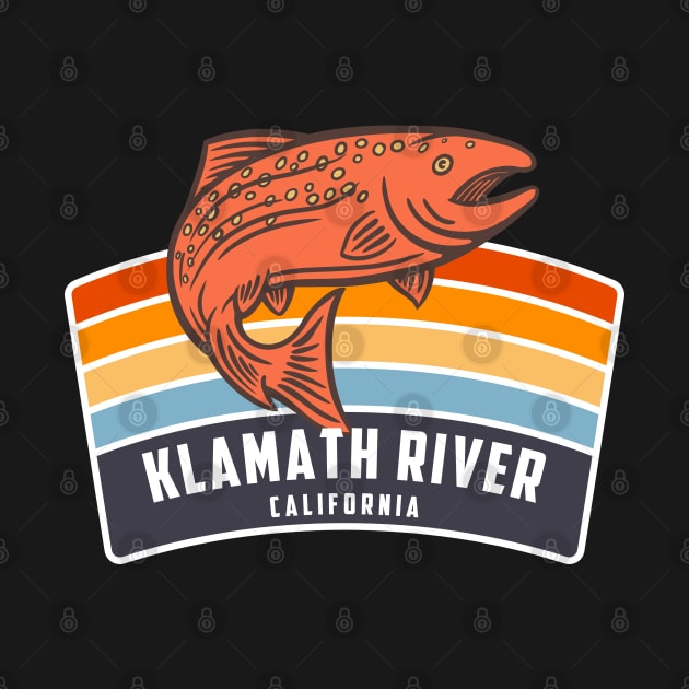 Klamath River California Salmon Fishing Graphic by Eureka Shirts