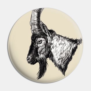 Bezoar Ibex Pin