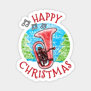 Christmas Tuba Tubaist Brass Musician Xmas 2022 Magnet