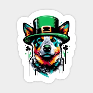 Australian Cattle Dog Revels in Saint Patrick's Day Magnet