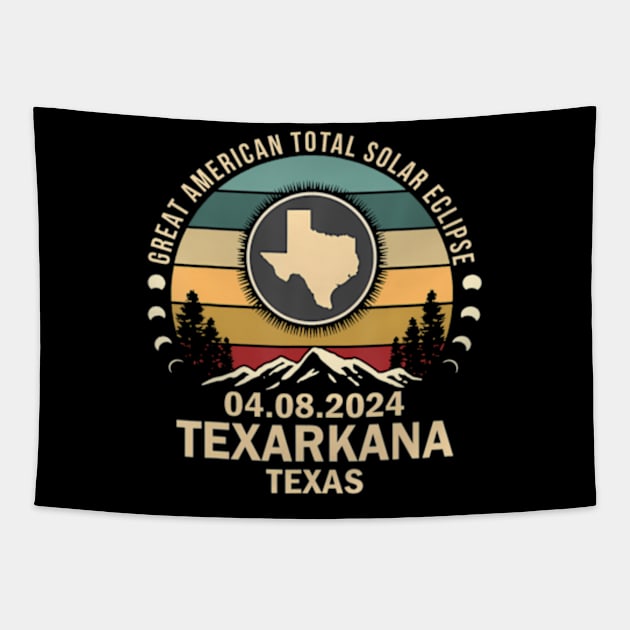 Texarkana Texas Total Solar Eclipse 2024 Tapestry by Diana-Arts-C