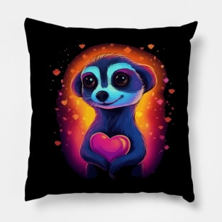 Meerkat Valentine Day Pillow