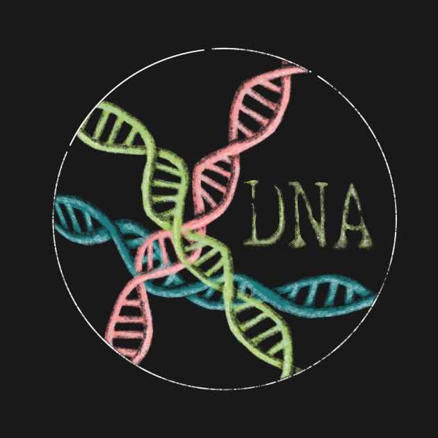 DNA. Fun pastel science design. by StephJChild