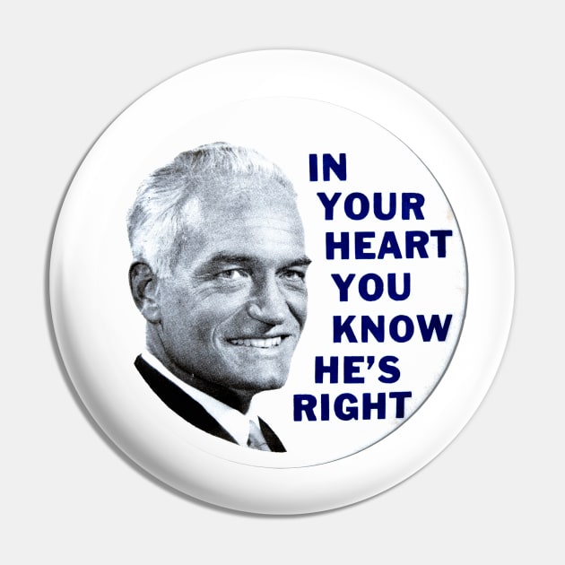 Barry Goldwater 1964 Presidential Campaign Button Design Pin by Naves