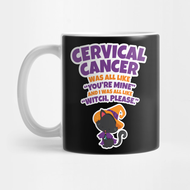Cervical Cancer Witch Please Black Cat Halloween Cervical
