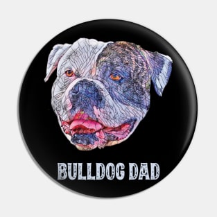 American Bulldog Dad Father's Day Gift Pin