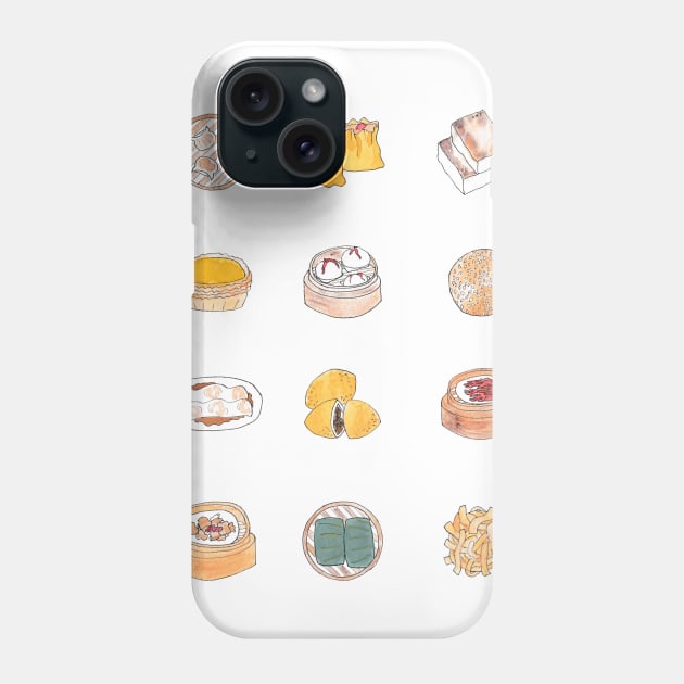 Dim Sum Icon Collage Phone Case by buhloop.icons