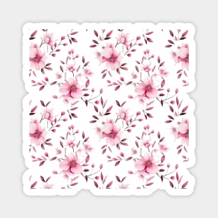 Shabby Chic Floral Watercolor Pattern #1 Magnet