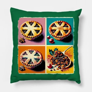 Mince Pie Marvel: A Pop Art Extravaganza - Classic Christmas Pillow