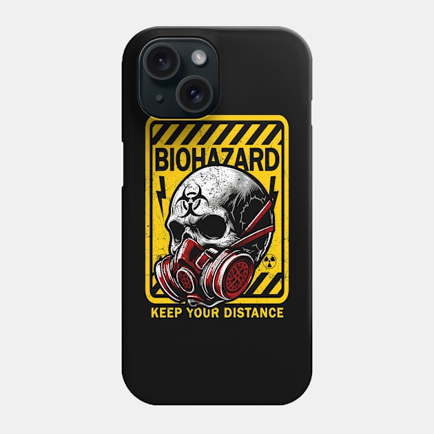 Biohazard Sign Keep Your Distance Phone Case by hippohost