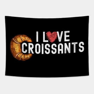 I Love Croissants Tapestry